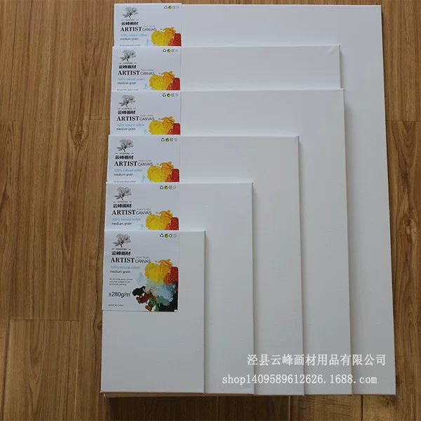 Factory direct supply painting material pure wood oil painting frame pure cotton canvas fine linen blended canvas solid wood fir whole piece generation hair