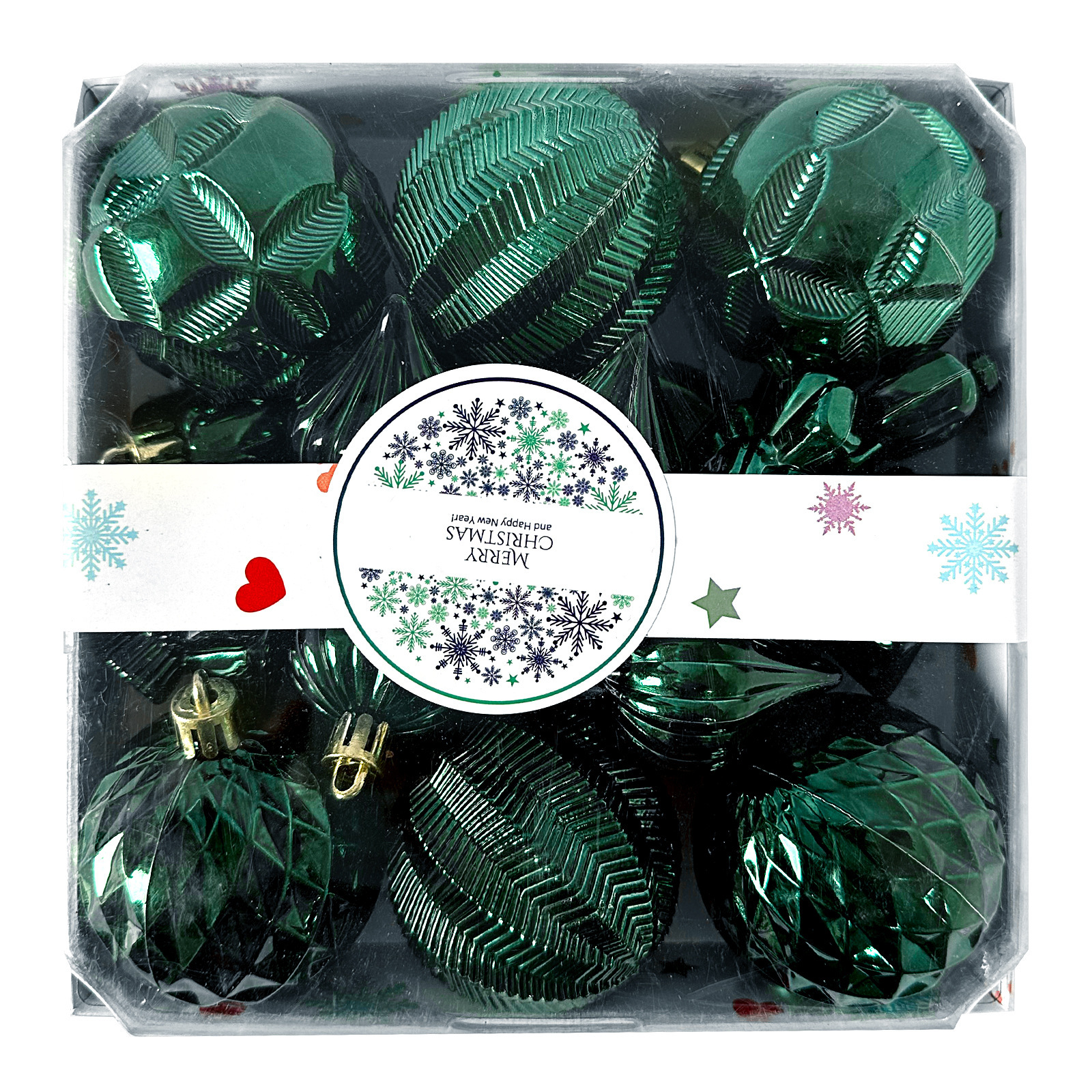 Amazon Navidad decoración galvanizado casa cinco estrellas coche tren de forma especial colgante bola de plástico bola de Navidad