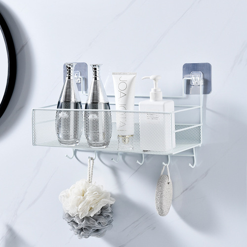 No punching toilet bathroom storage rack toilet bath toilet washbasin wall-mounted shower gel storage rack