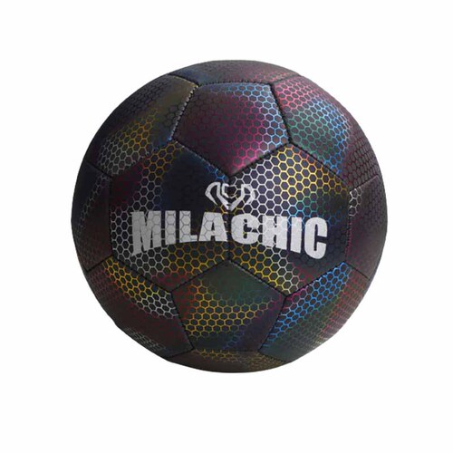 Cross-border group purchase and delivery of holographic reflective football No. 4 and No. 5 machine-sewn luminous fluorescent luminous PU football source factory