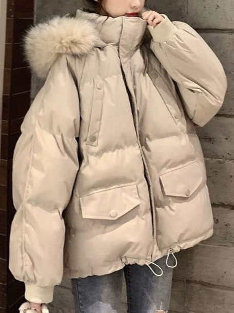 Brand short winter down jacket for elementary school students, Korean style, oversize, increased thickness