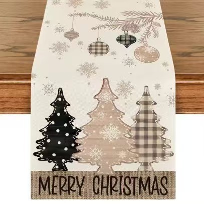 Amazon nueva bandera de mesa de Santa Claus blanca mesa de té de Navidad sala de estar dormitorio mesa de decoración de fondo