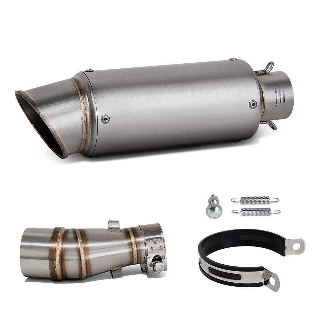 Suitable for Motorcycle Exhaust Pipe Modification Z250 Z300 Stainless Steel Middle Section Sc Barrel Tail Section 12-16 Years