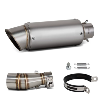 Middle Section Sc Barrel Tail – Motorcycle exhaust pipe - z250-middle-section-sc-silver-inclined-tail
