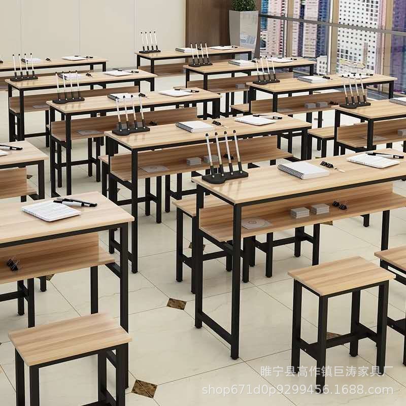 圆角桌椅书桌补习学习辅导培训班学校中小学生桌椅培训中小小学生