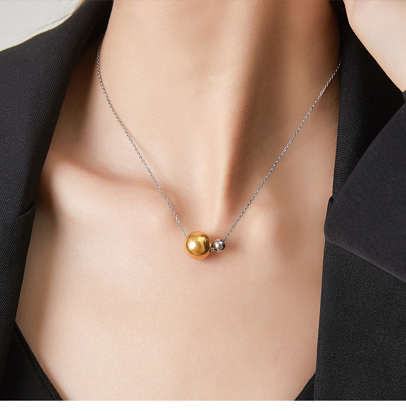 Simple Style Geometric Titanium Steel Plating Necklace