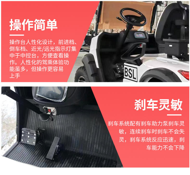 Electric Golf Cart with 4-10 Seats for Community Sales Offices, Sightseeing and Reception, and for Use in Tourist Attractions