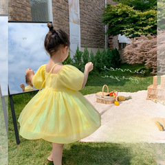 女童夏裝連衣裙2023新款韓版洋氣兒童夏季裙子女孩中小童公主裙潮