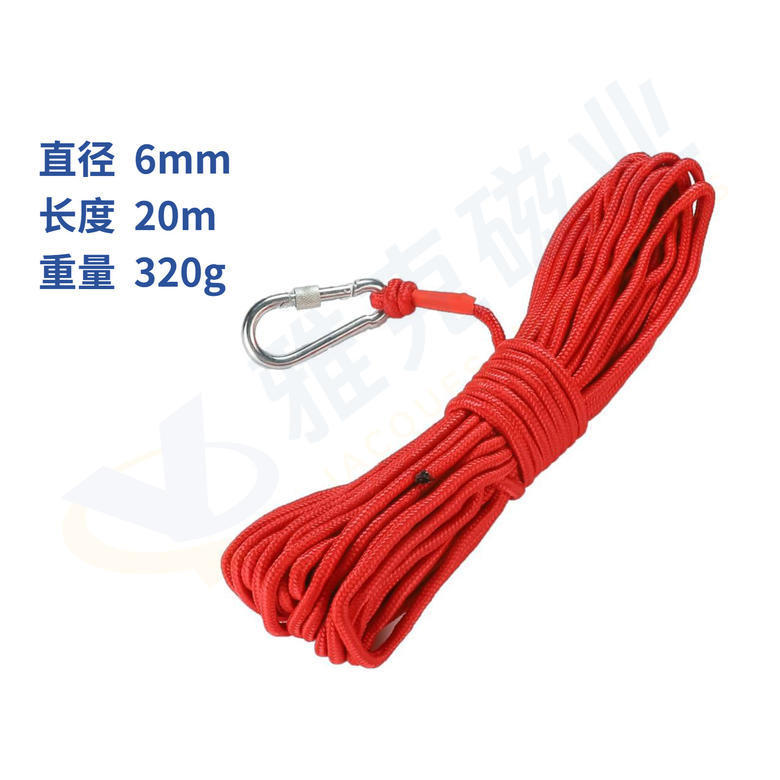 버클을 가진 6*20 m 빨간 밧줄
