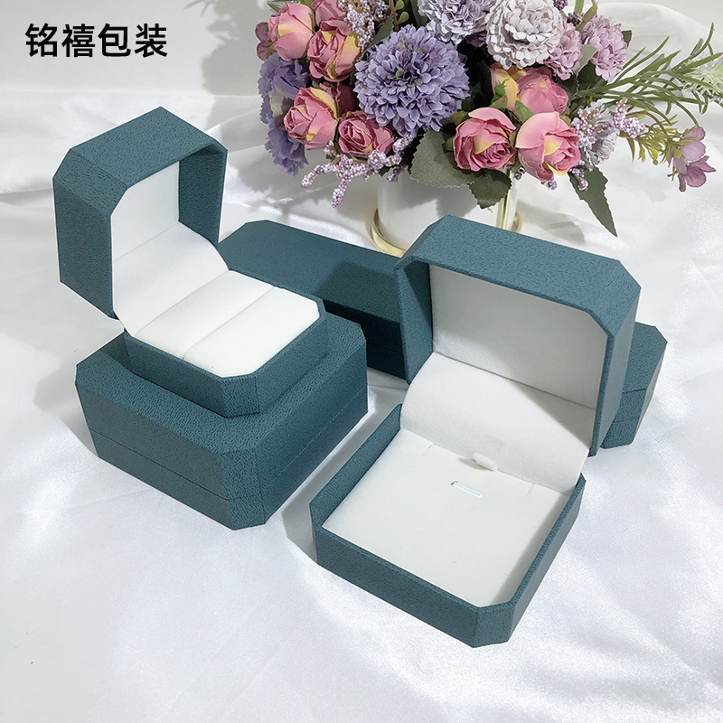 New Octagonal Touch Paper Jewelry Box, Ring Pendant Bracelet Box, Daifuku Same Style Packaging Box, Gold Packaging Box