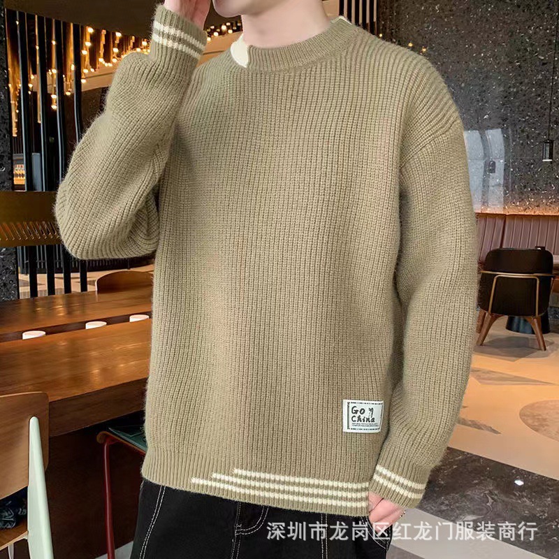 2022 Autumn and winter new stylish thick pullover sweaters for men and warm wool sweaters, wholesale from foreign trade sources at street stalls pic 17