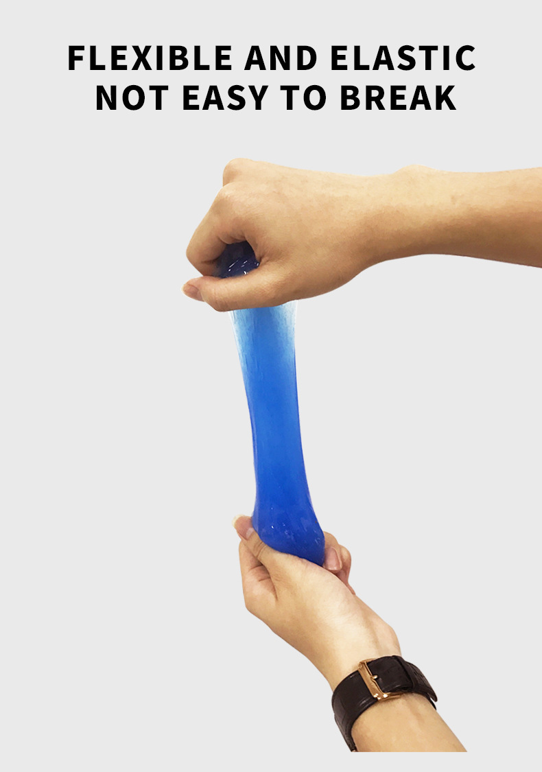 Multi-functional dust cleaning gel, non-dissolvable, non-sticky, soft cleaning gel, car dust remover, keyboard cleaning paste