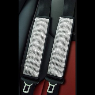 Car Diamond-Encrusted Shoulder Pads, Safety Belt Covers, Car-Mounted Diamond-Encrusted Rhinestone Belts, Full-Diamond Safety Belt Protection