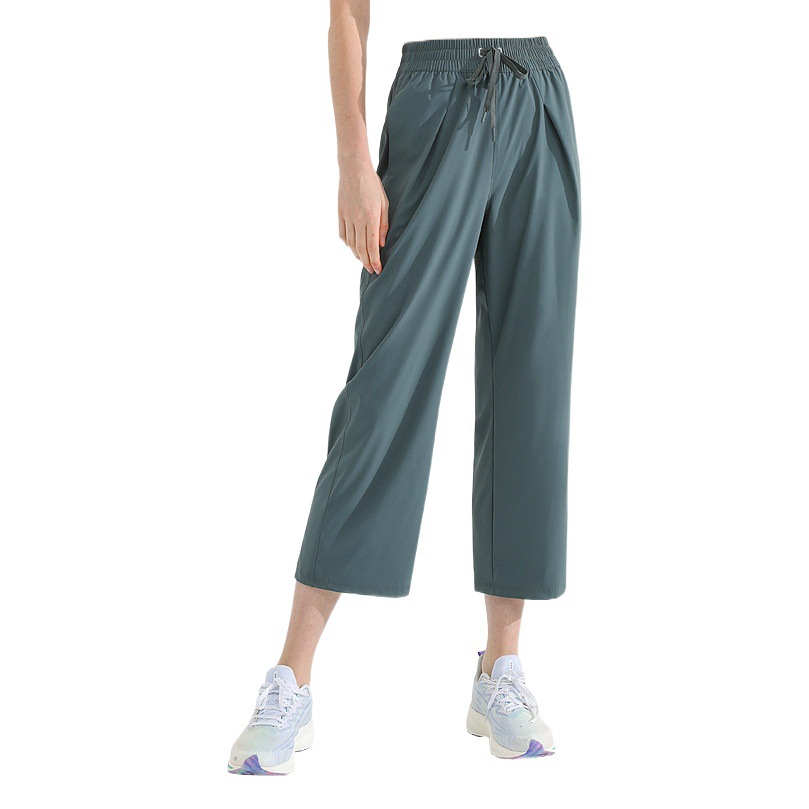Nuevos pantalones de chándal rectos de pierna ancha para mujer, pantalones sueltos de todo fósforo, fitness y ocio, pantalones de yoga al aire libre
