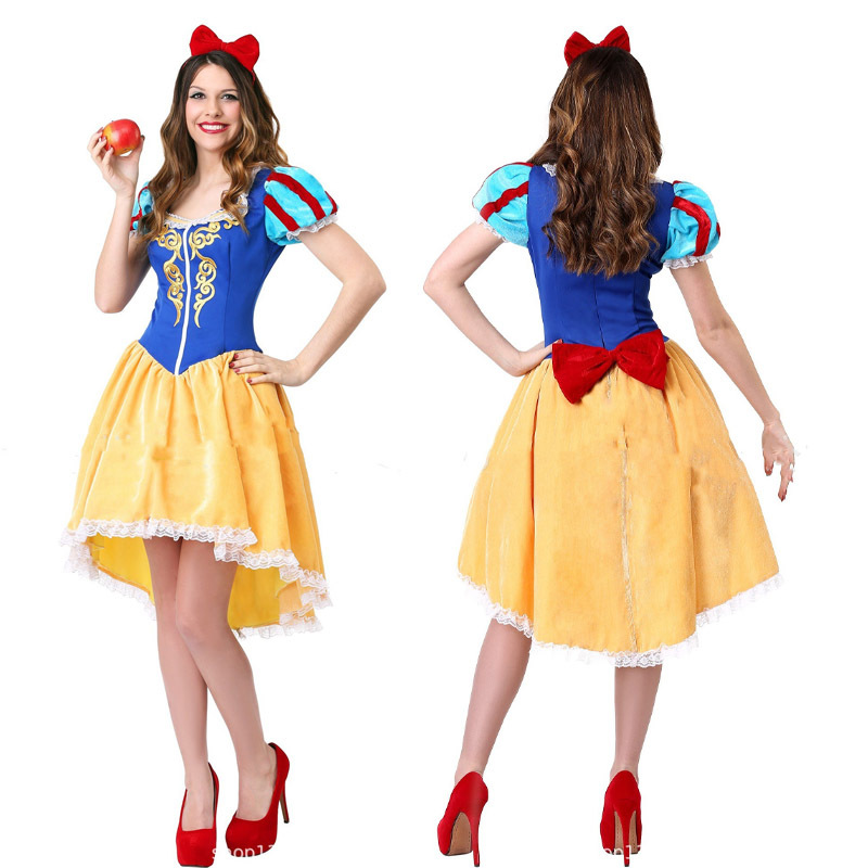 Halloween Fairy Tale Cosplay Role-Playing Snow White Dress Adult Masquerade Performance Costume