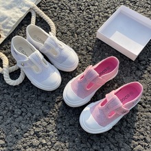 2024春秋款韩版儿童帆布鞋春夏女童鞋子可爱搭扣透气魔术贴休闲鞋