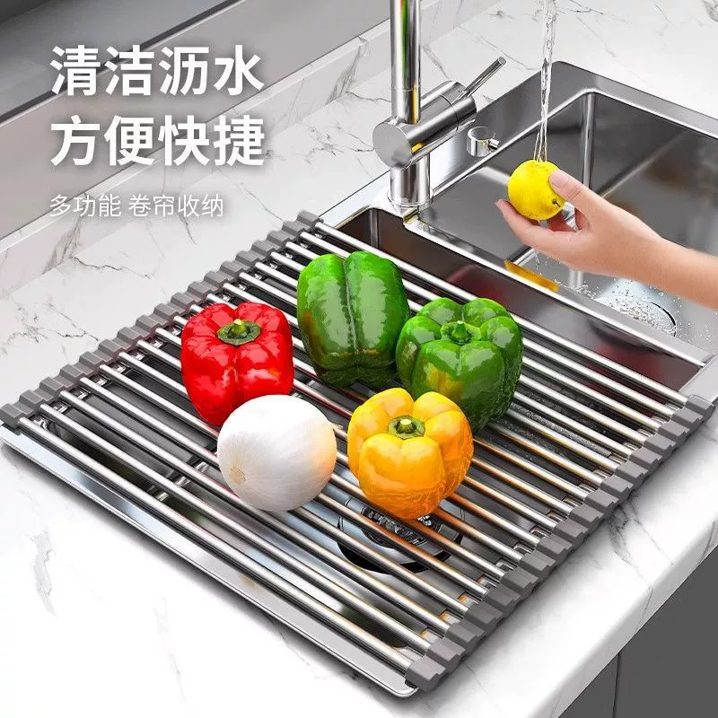 Складной карниз из нержавеющей стали, для бассейна, сушилка, силиконовая система хранения