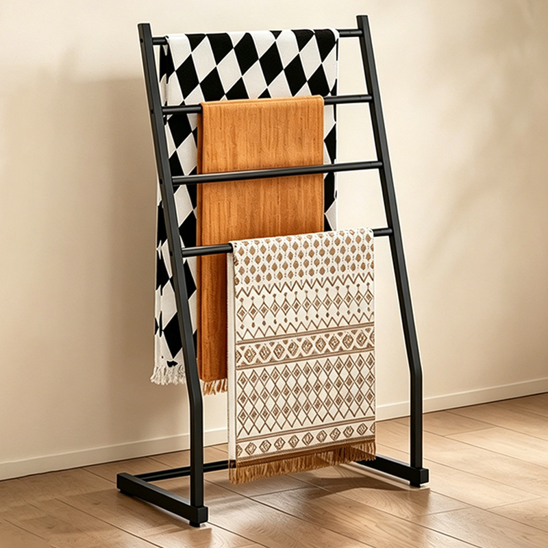 Cross-Border Floor-Standing Towel Rack for Home Bathroom, Blanket and Bath Towel Storage Rack, Tiered Towel Rack Wholesale