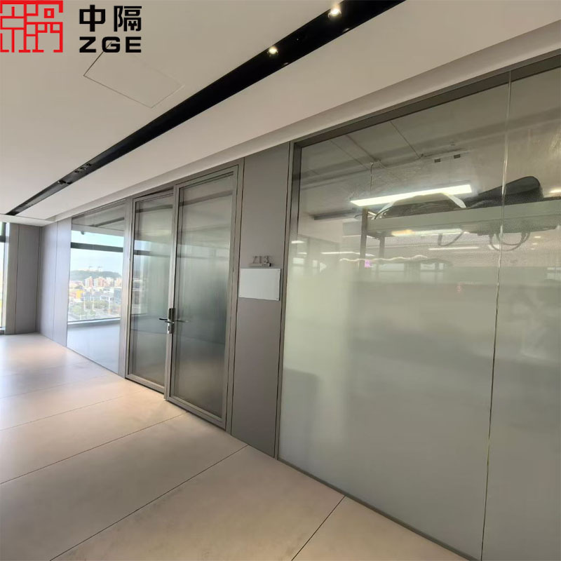 Office Double-Glazed Louver Partition Glass High Partition Aluminum Alloy Office Glass Partition Finished Partition Wall Manufacturer