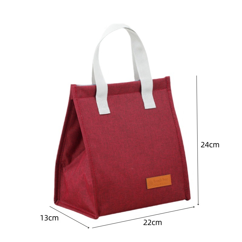 Bolsas de comidas etiquetadas transfronterizas bolsas de almuerzo de oficina portátiles bolsas de almuerzo de aislamiento térmico bolsas de almuerzo de tela Oxford