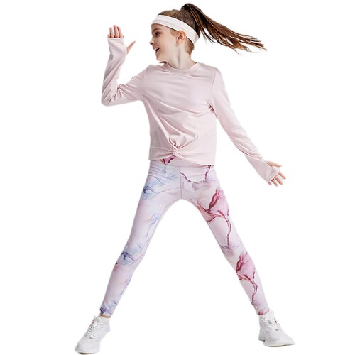 New Cross-border Girls' Yoga Pants Gradient Color Quick-dry Soft Sunscreen Dance Running Sports Yoga Pants Summer Outerwear