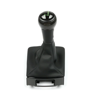 suede, carbon fiber gear shift – Cab and accessories - genuine-leather-cover-carbon-fiber-gear-shift-knob-green