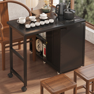 Household Removable Small Tea Table Living Room Balcony Tea Table Tea Table Integrated Coffee Table Table Tea Tea Tea Set Complete Set
