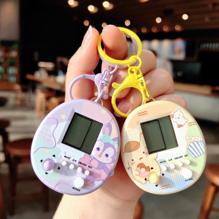 Cartoon mini Sanrio game machine key chain pendant cute palm decompression toy key chain gift wholesale Cartoon mini Sanrio game machine key chain pendant cute palm decompression toy key chain gift wholesale