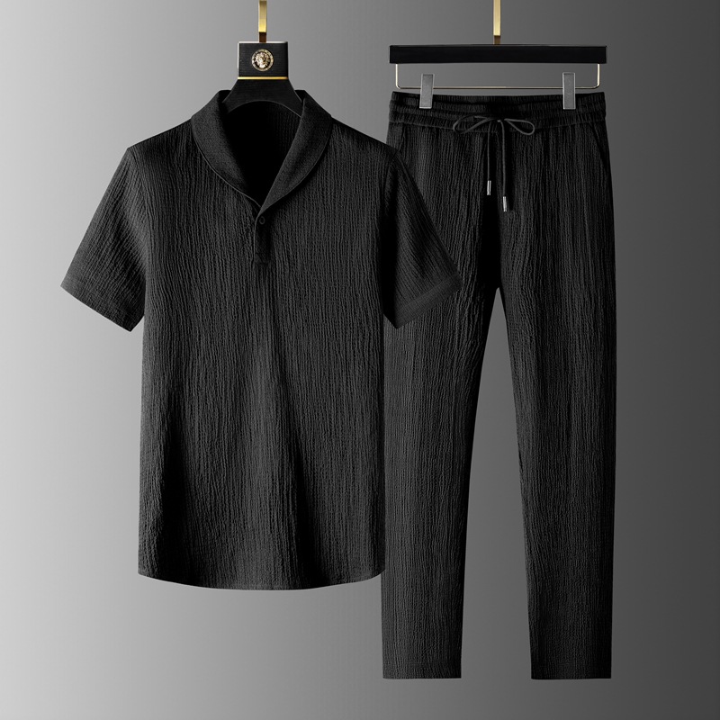 Men's summer light and thin comfortable breathable sports suit