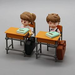 ミニままごとミニチュア教室部品シミュレーション机模型人形屋幼稚園シーン小玩具セット