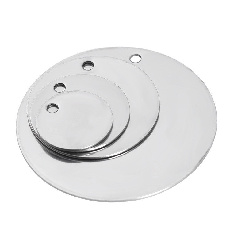 空白不锈钢溜光圆形吊牌底托防丢牌水杯牌麻辣烫牌酒店钥匙号码牌