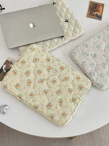 52191 Korean Ins Tablet Computer Storage Bag with Cute Diamond Embroidery Rabbit Design 11/13/ 15inch Notebook Storage