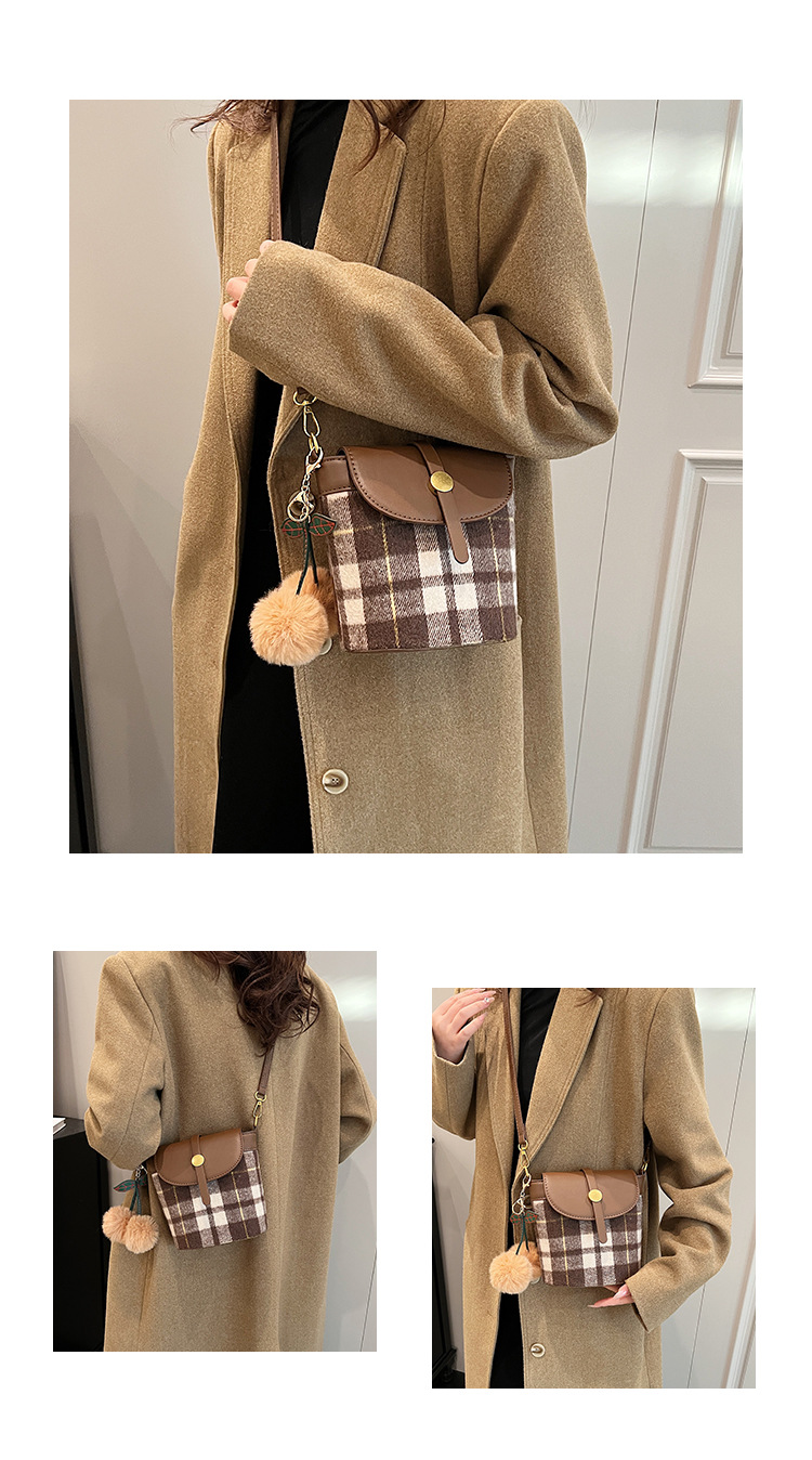 Moda autunno/inverno nuova borsa a tracolla monospalla in stile occidentale da donna versatile in lana 2024_voghion.com