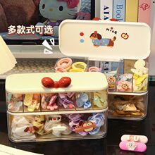 发夹皮筋收纳盒桌面带盖分格抽屉式大容量充电器u盘数据线盒收纳