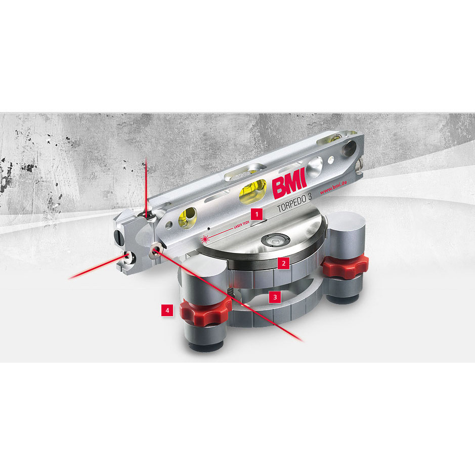 德国进口激光水平仪 BMI TORPEDO 3 levelling SET   Torpedo 3