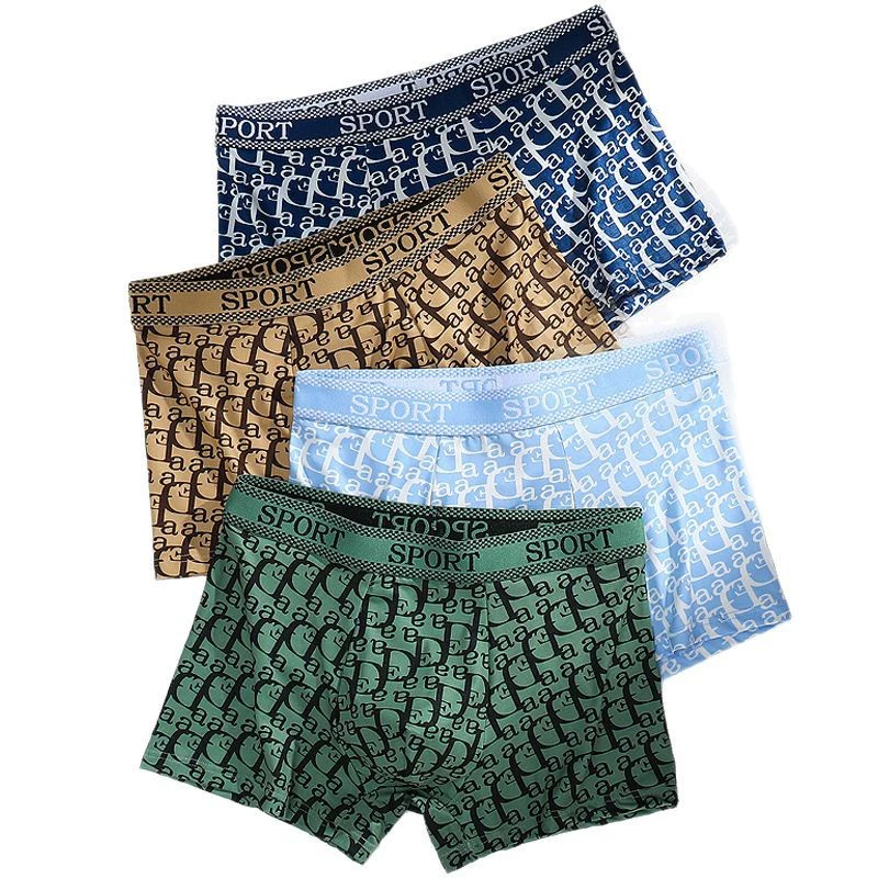 Трансграничные мужские боксеры буквенные брюки