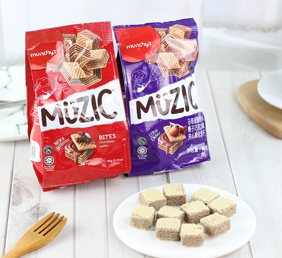 Импортированные печенье Maqi Xinwei с ванилью и лесным орехом шоколадным вкусом, сэндвидч печенье, сетевой красный снек, 90 г