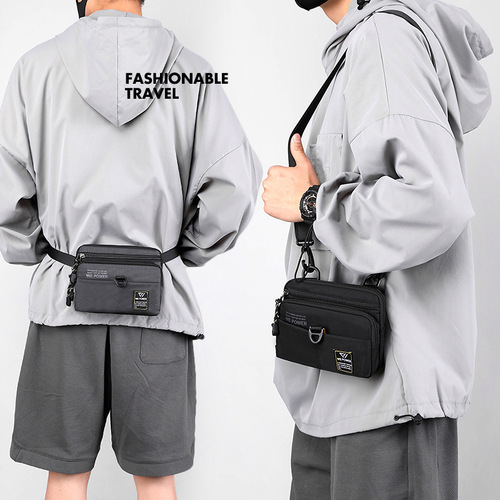 WEPOWER cross-border new casual crossbody bag men's bag multi-functional shoulder bag waist bag outdoor sports small bag