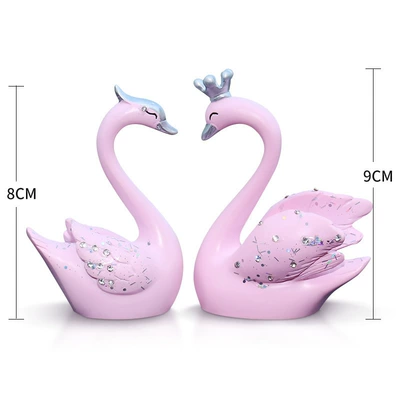 center console decoration high-end atmosphere | Car ornaments - pink-swan