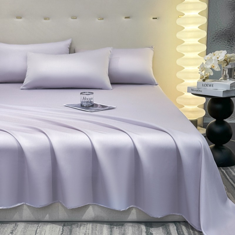 Nuevas sábanas de seda de una sola pieza de verano fresco edredón funda de almohada individual cama individual seda de hielo juego de seda de tres piezas 2025 nuevo