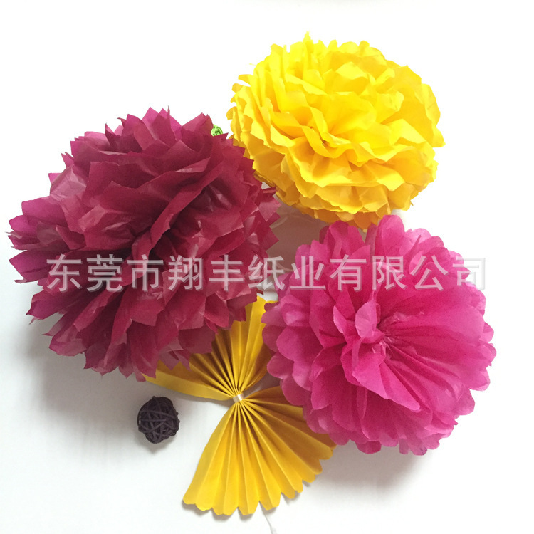 Korean-style floral paper pear paper flower wrapping paper DIY wedding paper folding flower ball tissue paper MF color pear paper