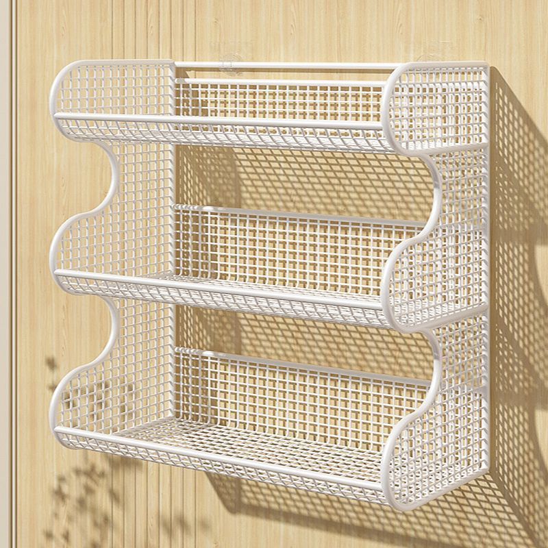 Over-The-Door Hanging Basket Storage Rack, No-Drill Wall-Mounted Multi-Layer Organizer, Wall-Mounted Bag Storage, Bedroom Door Storage Shelf