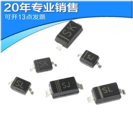 1N5817WS SW B5817W丝印SJ B5818W 1N5818W SK贴片二极管SOD123