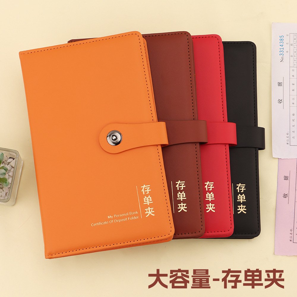 Multifunctional Savings Book Holder for Regular Deposits, Large Cash, and Bank Certificates of Deposit