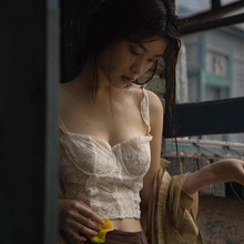 夏季性感内搭修身短款露背上衣外穿法式纯欲重工蕾丝吊带小背心女