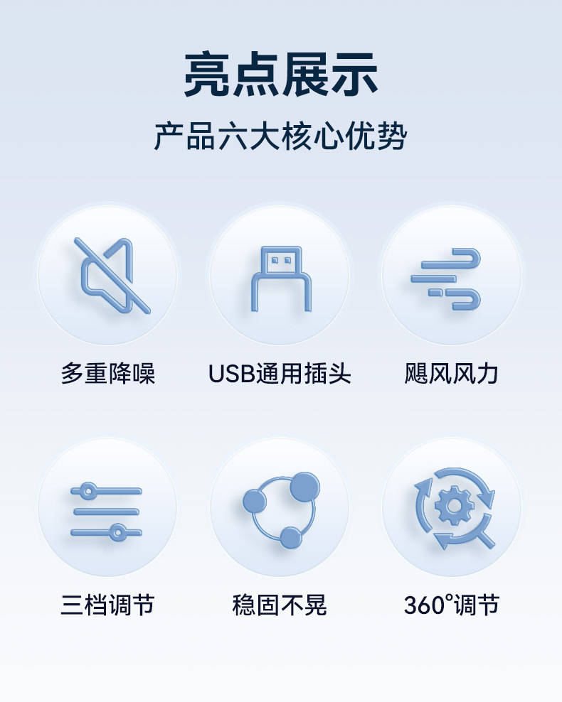 Single-head electric fan, high-power electric fan, USB car fan, high-strength hose, powerful car cooling fan for heat dissipation
