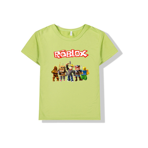 2024新款夏季热销 ROBLOX 儿童卡通图案男童女童短袖T恤一件代发