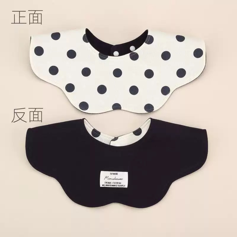360围嘴(1条装)藏青波点