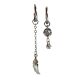 Double Ear Holes Asymmetric Tassel Wing Earrings Niche Personality Magic Water Drops Elegant Long Ear Buckle Earrings for Women