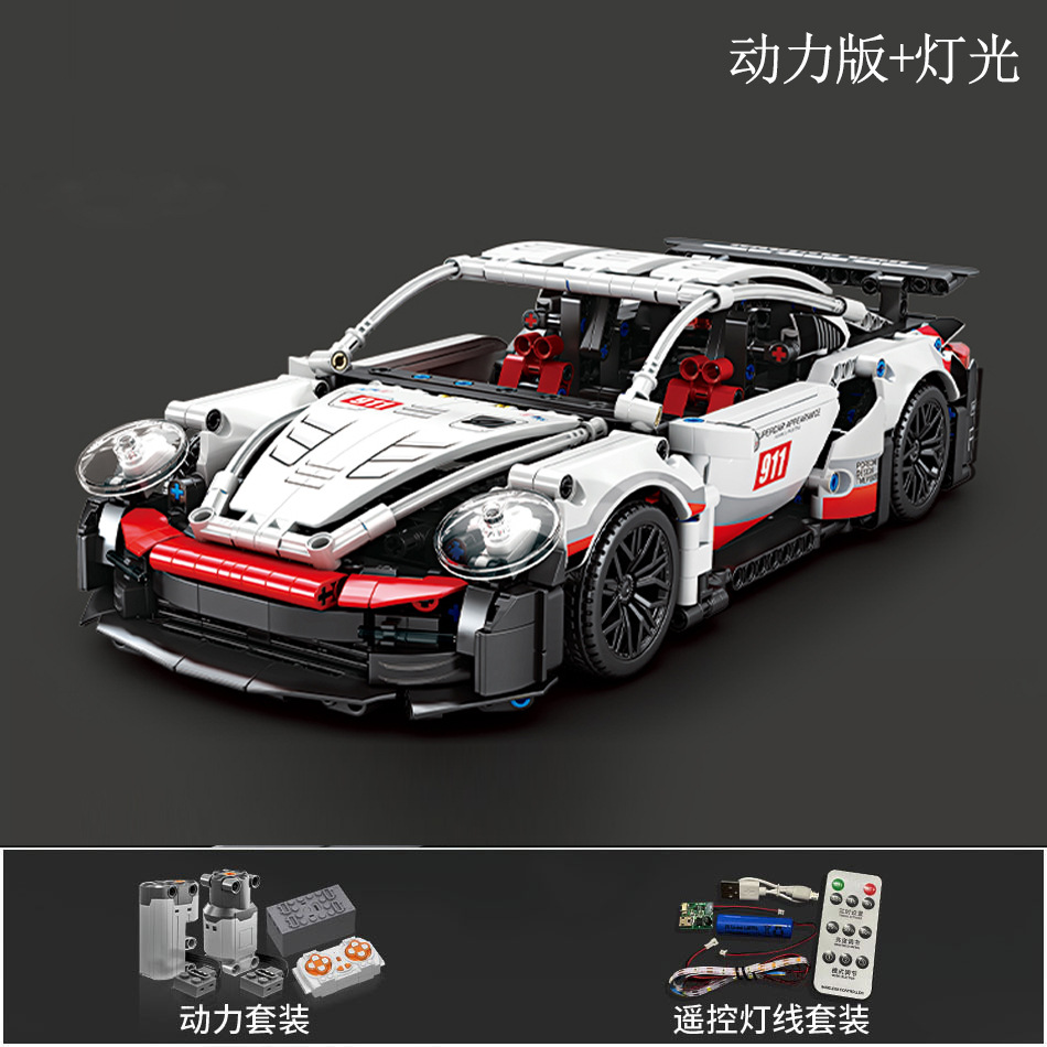 Compatible con bloques de construcción Lego cyberpunk 911 Rambo Starry Sky Kini coche deportivo juguete para niños modelo de coche de control remoto